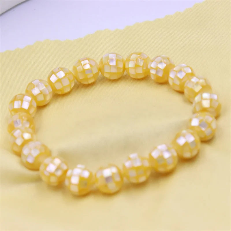 Vintage Shell Stretch Charm Bracelets Elastic Rope Jewelry For Women