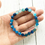 Stripe Agatestone Bracelet Beads Yoga Bracelets Men Jewelry