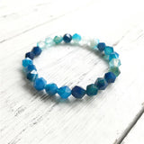 Stripe Agatestone Bracelet Beads Yoga Bracelets Men Jewelry