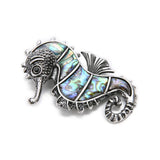Natural Abalone Shell Pearl Seahorse Charms Pendant for DIY Necklace 41*59mm