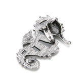 Natural Abalone Shell Pearl Seahorse Charms Pendant for DIY Necklace 41*59mm