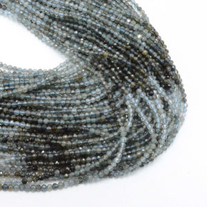 Natural Selected Tourmaline Faceted Round Beads 2mm