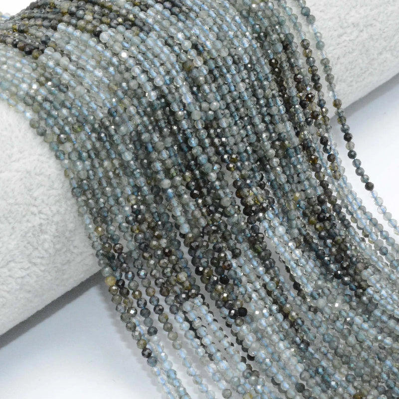 Natural Selected Tourmaline Faceted Round Beads 2mm