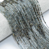 Natural Selected Tourmaline Faceted Round Beads 2mm