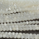 Natural Selenite Loose Round Beads 8mm - No Glue - Not Smooth