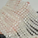 Natural Selenite Loose Round Beads 8mm - No Glue - Not Smooth