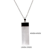 Natural Selenite Pendant Pendulum Column Healing Point Clear Stone Necklace