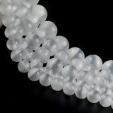 Selenite Stone Beads Round Loose Spacer Beads Jewelry Making Bracelet