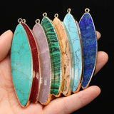 Agate Flat Round Women Jewelry Pendant DIY Necklace Bracelet 20x75Mm