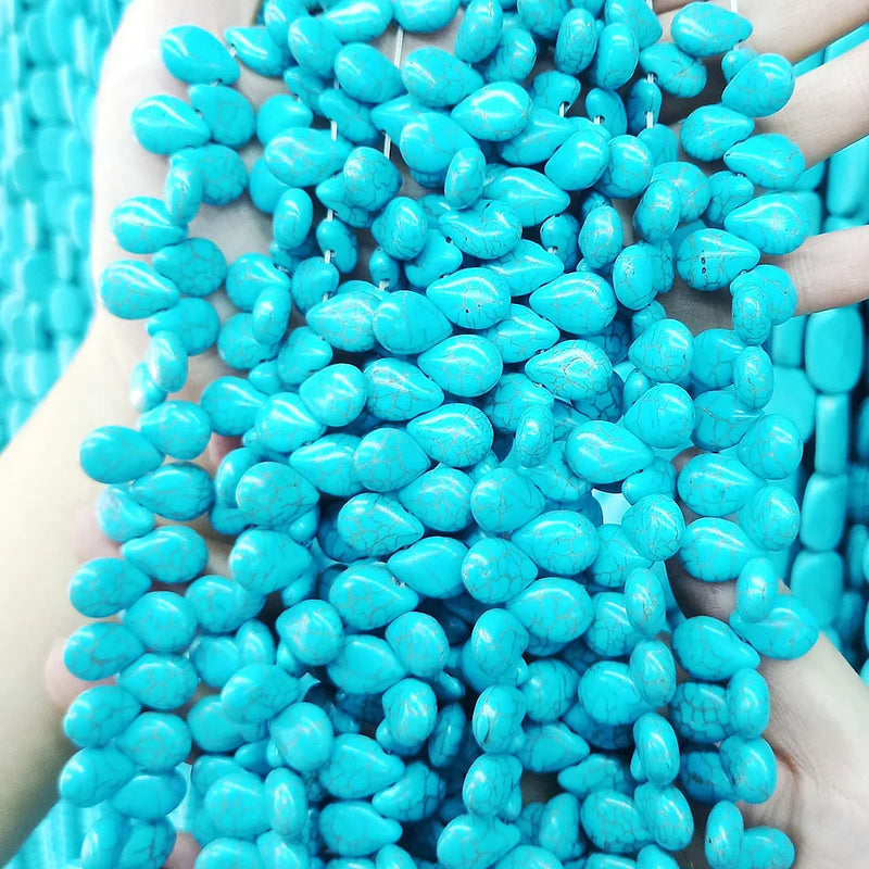 Pine Stone Flat Drop Loose Beads 10-18m for Jewelry Making