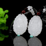 Natural Stone Buddha Pendant Guanyin Buddhism Goddess