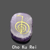 Amethyst Beads 20x25mm Square Shape Four Reiki Symbols Japan Religious