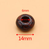 Red Stone Large Hole Beads Charm for DIY Jewelry Making