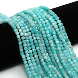 4*4mm Cube Aquamarine Amazonite Lapis Beads for Jewelry Making