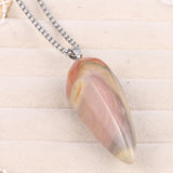 Agate Strawberry Crystal Pendant Necklace