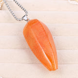 Agate Strawberry Crystal Pendant Necklace