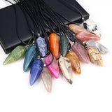 Agate Strawberry Crystal Pepper Pendant Necklace