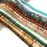 Semi-Precious Stone Beads Disc Shape DIY Jewelry Making