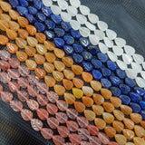 Leaf Shape Natural Stone Beads for Bracelet DIY 8*12mm