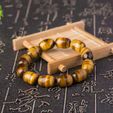 Yellow Tigereye Semi-precious Stone Bracelets 11x16mm 13x18mm Drum Beads Strand