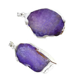 Purple Agate Boutique Pendant for DIY Charm Necklace