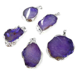 Purple Agate Boutique Pendant for DIY Charm Necklace