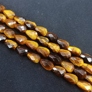 Natural Stone Beads Strand Tiger Eye Rose Water Drop Round 8*12mm