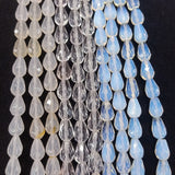 Natural Stone Beads Strand Tiger Eye Rose Water Drop Round 8*12mm