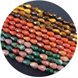 Natural Stone Beads Strand Tiger Eye Rose Water Drop Round 8*12mm