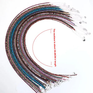 Tourmaline Crystal Necklace Bracelet Gem Jewelry 2mm