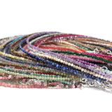 Tourmaline Crystal Necklace Bracelet Gem Jewelry 2mm
