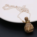 Semi-precious Stone Painted Stone Perfume Bottle Pendant