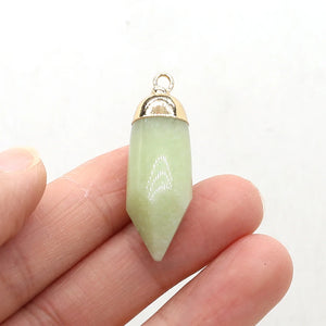 Crystal Column Shape Pendant for Jewelry Making DIY 12x35mm