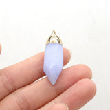 Crystal Column Shape Pendant for Jewelry Making DIY 12x35mm