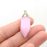 Crystal Column Shape Pendant for Jewelry Making DIY 12x35mm
