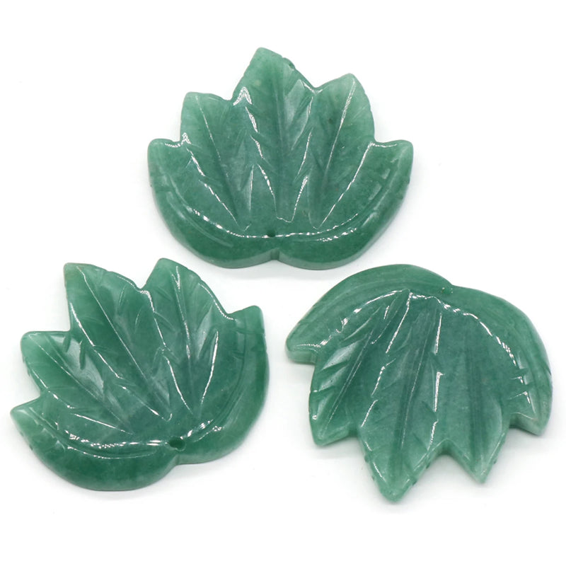 Maple Leaf Opal Crystal Grey Agate Charms for Jewelry Making