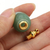 Rose Crystal Tiger Eye Stone Perfume Bottle Necklace Accessories