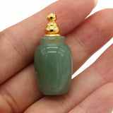 Rose Crystal Tiger Eye Stone Perfume Bottle Necklace Accessories