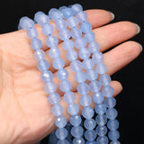 Aquamarine 8mm Round Cut Bead for DIY Jewelry Making