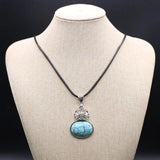 Reiki Heal Gourd Pendant Necklace Natural Stone Women's Jewelry