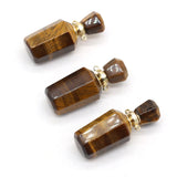 Tiger's Eye Perfume Bottle Pendant Beads DIY Jewelry Making