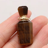 Tiger's Eye Perfume Bottle Pendant Beads DIY Jewelry Making