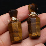 Tiger's Eye Perfume Bottle Pendant Beads DIY Jewelry Making