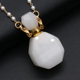 Jade Perfume Bottle Pendant for DIY Charm Necklace