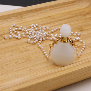 Jade Perfume Bottle Pendant for DIY Charm Necklace