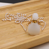 Jade Perfume Bottle Pendant for DIY Charm Necklace