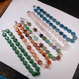 Crystal Turquoise Necklace for Women 16x16mm