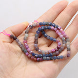 Red Sapphire Cut Faceted Square Loose Beads for Jewelry Making