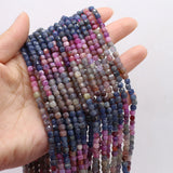 Red Sapphire Cut Faceted Square Loose Beads for Jewelry Making