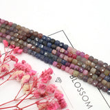 Red Sapphire Cut Faceted Square Loose Beads for Jewelry Making